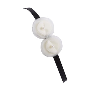 Ribbon Pearl Wrap/Headband - Ivory