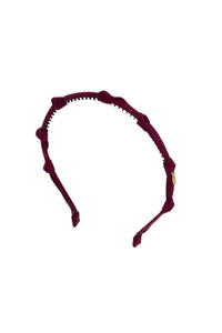 Rosebud Headband - Burgundy