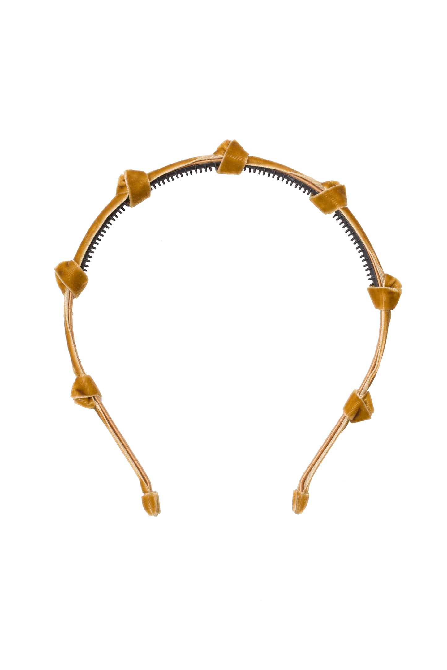 Rosebud Headband - Gold Velvet