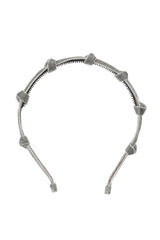 Rosebud Headband - Grey Velvet