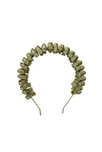 Satin Tied Headband - Antique Green