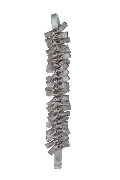 Satin Tied Wrap - Silver Grey