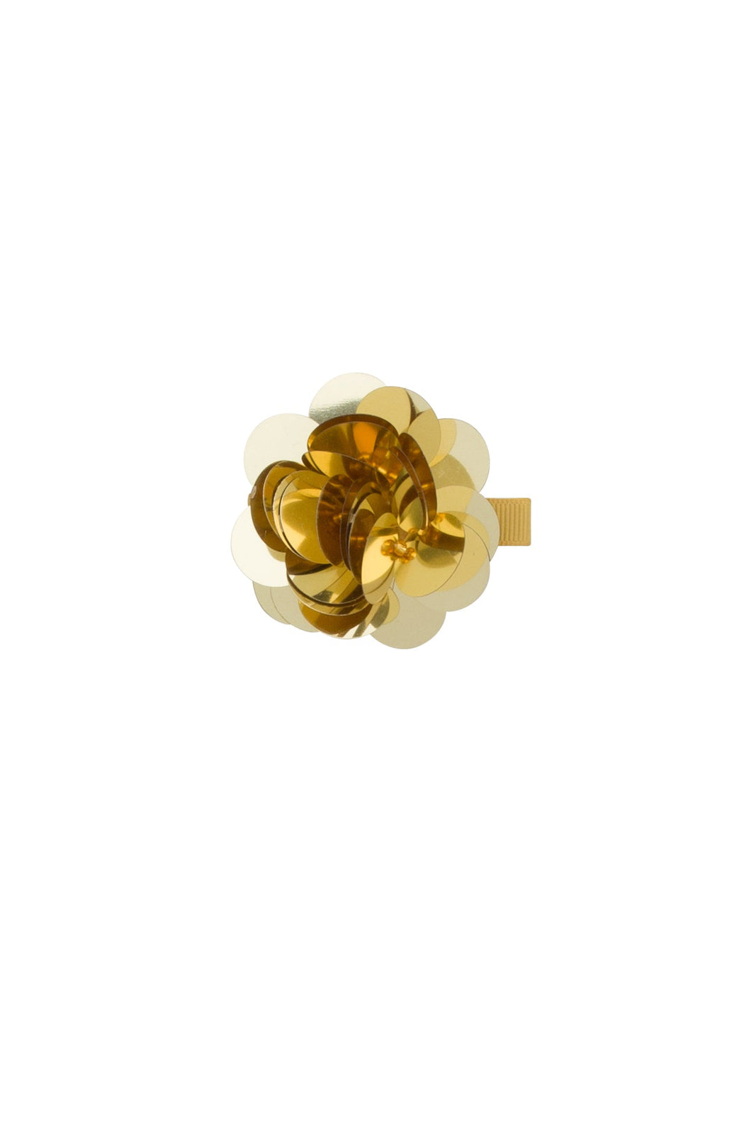 Sequin Blooms Clip - Gold