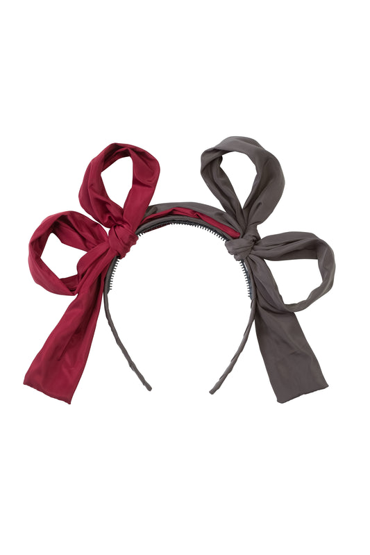 Side By Side Headband - Brick/Charcoal
