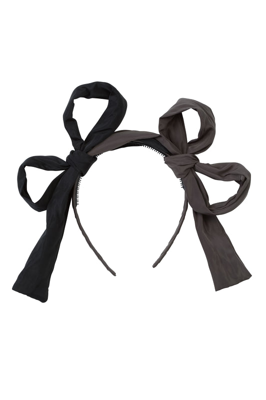 Side By Side Headband - Black/Charcoal