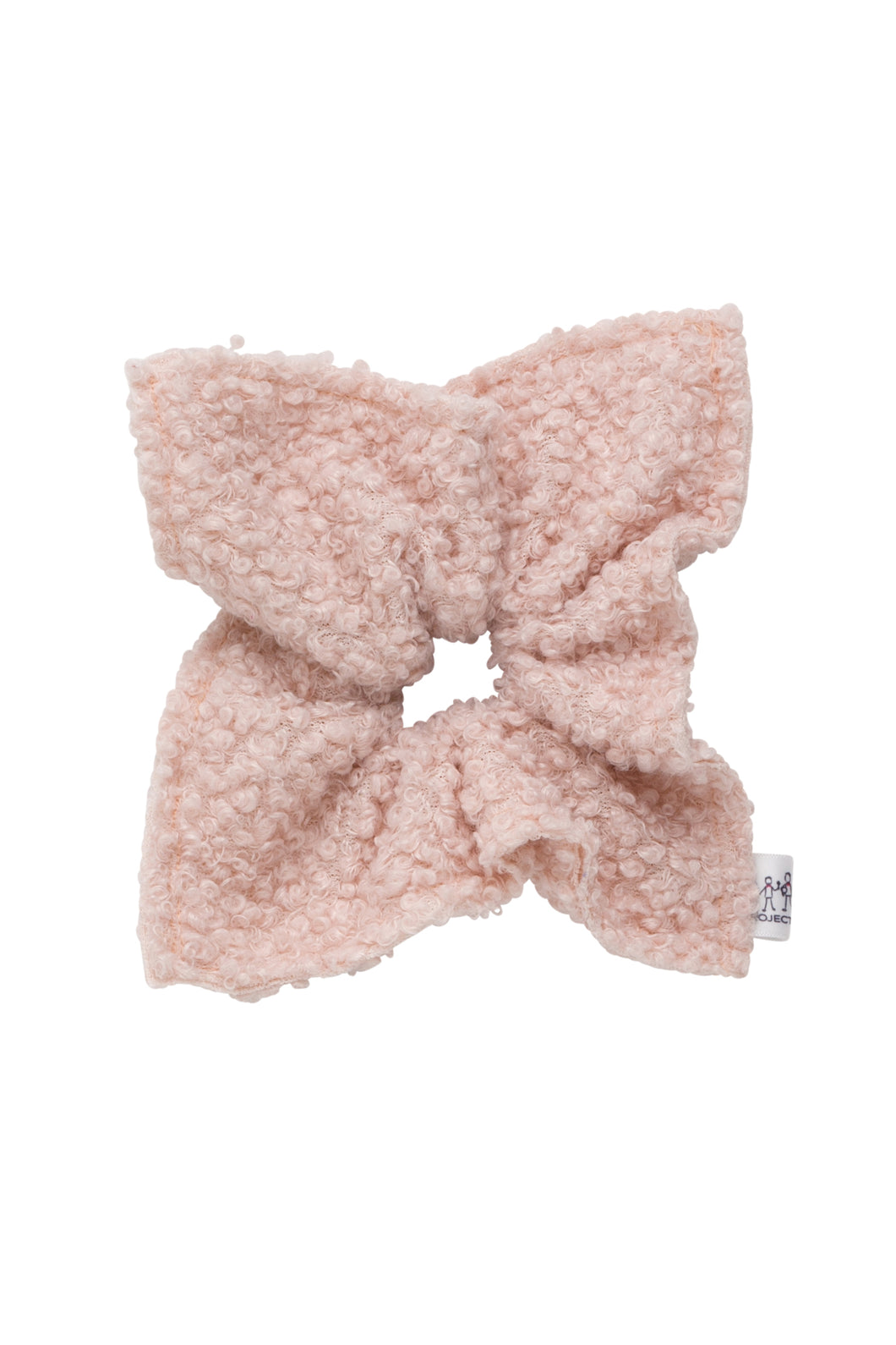 Fuzzy Square Scrunchie - Blush Fur