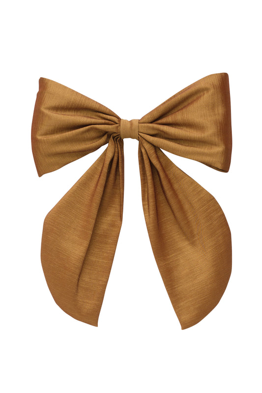 The Perfect Bow Clip - Large - Taffeta - Gold