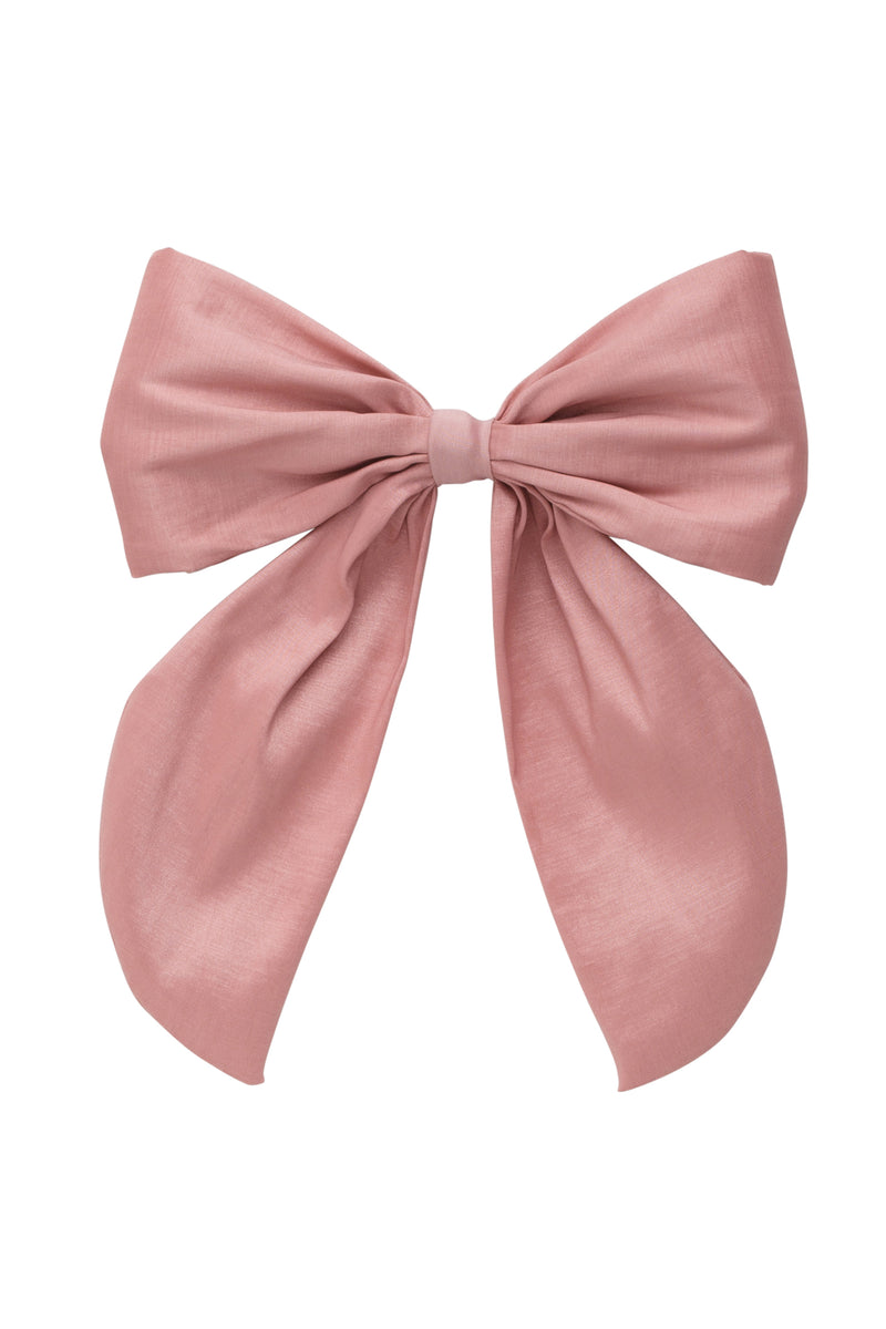 The Perfect Bow Clip - Large - Taffeta - Rose