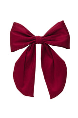 The Perfect Bow Clip - Large - Taffeta - Wine