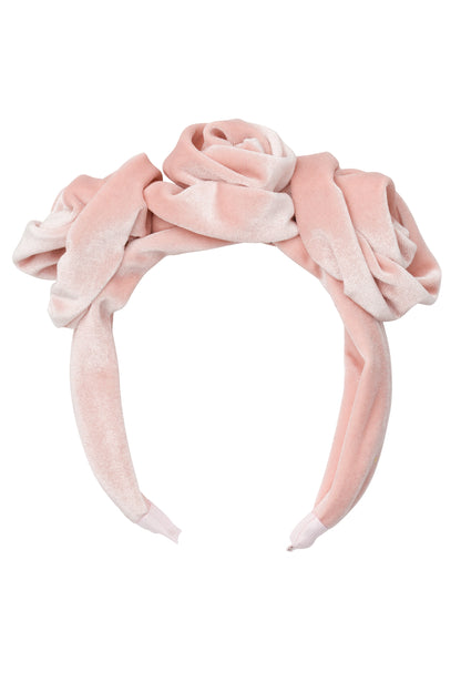 Triple Rose Garden Headband - Light Blush