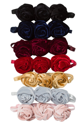 Triple Rose Garden Wrap - Navy Velvet