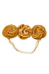 Triple Rose Garden Wrap - Gold Velvet