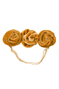 Triple Rose Garden Wrap - Gold Velvet