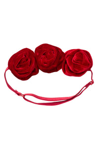 Triple Rose Garden Wrap - Red Velvet