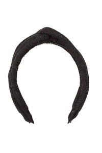 Tubular Herringbone Headband - Charcoal