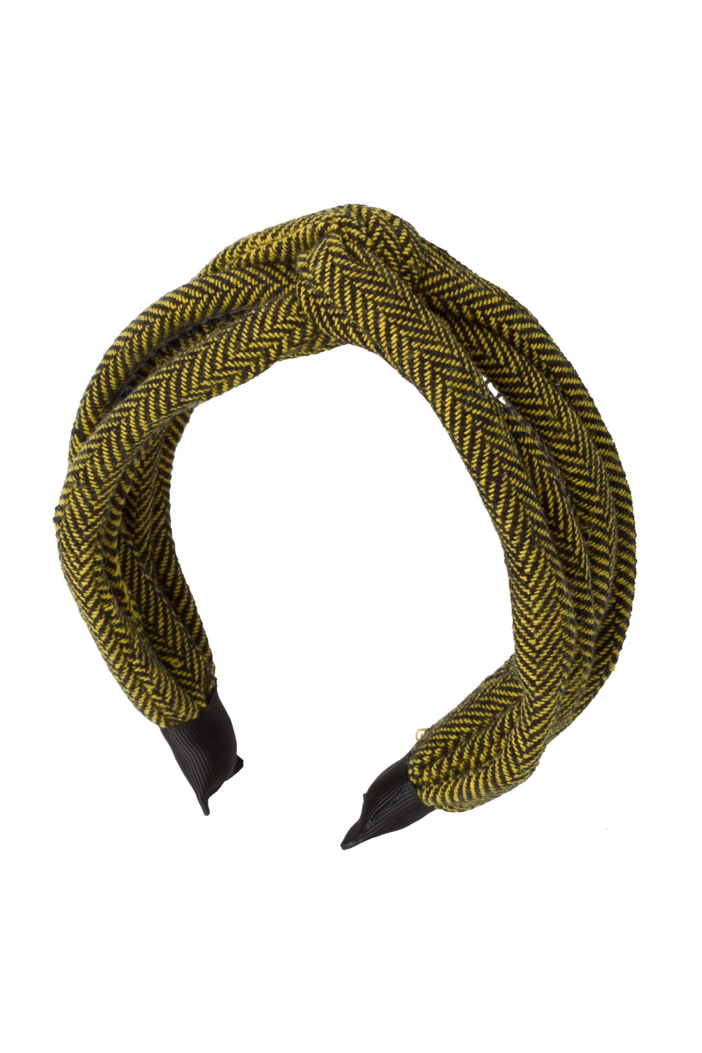 Tubular Herringbone Headband - Yellow