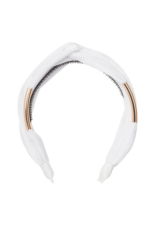 Tubular Headband - White Velvet