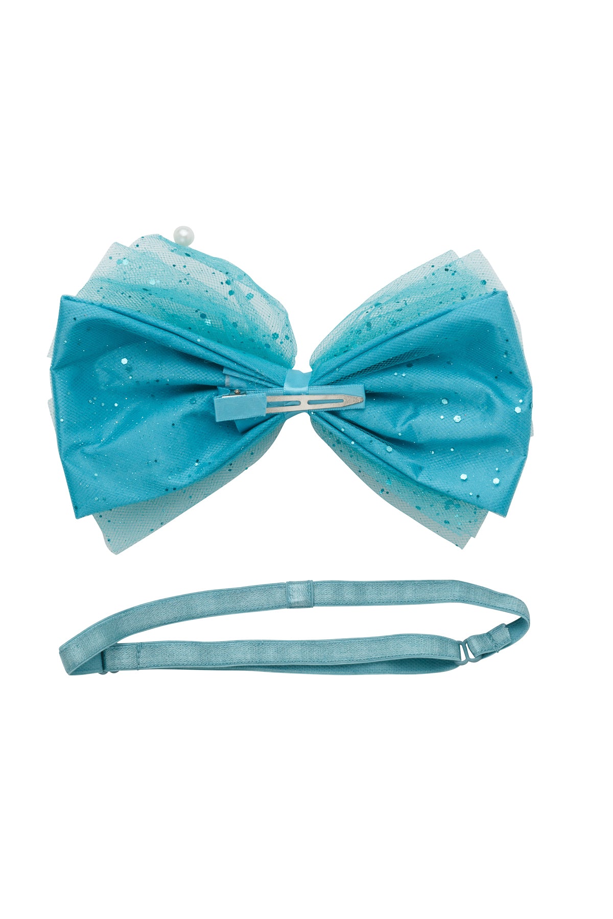 Tulle Pearl Wrap - Turquoise
