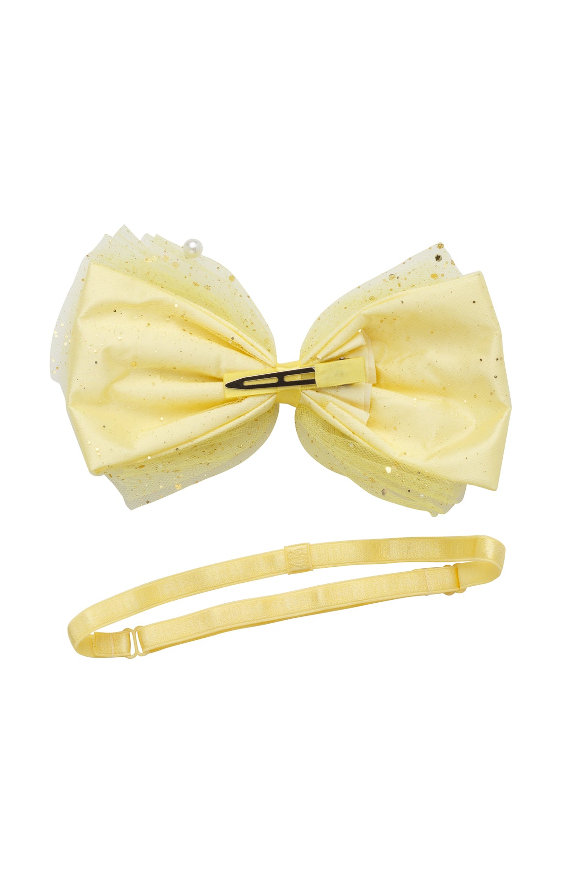 Tulle Pearl Wrap - Yellow