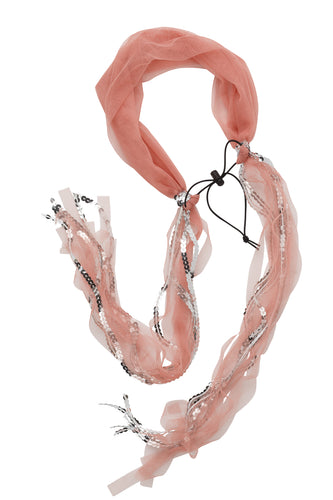 Tulle Wrap Wreath Soft - Coral