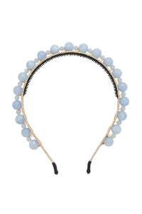 Uneven Marbles Headband - Light Blue