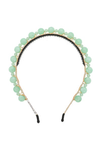 Uneven Marbles Headband - Light Green