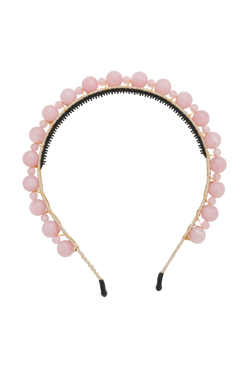 Uneven Marbles Headband - Light Pink