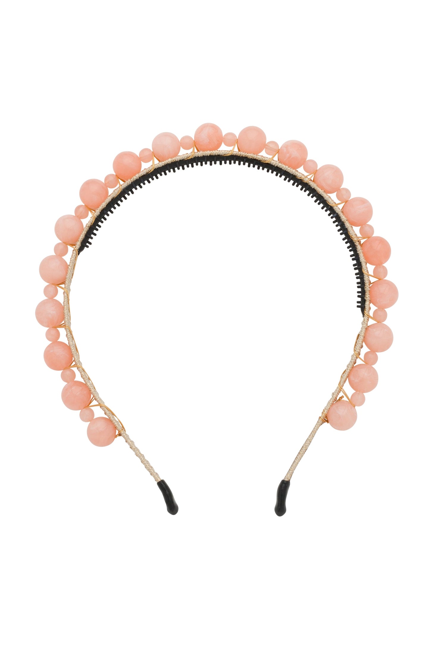 Uneven Marbles Headband - Peach