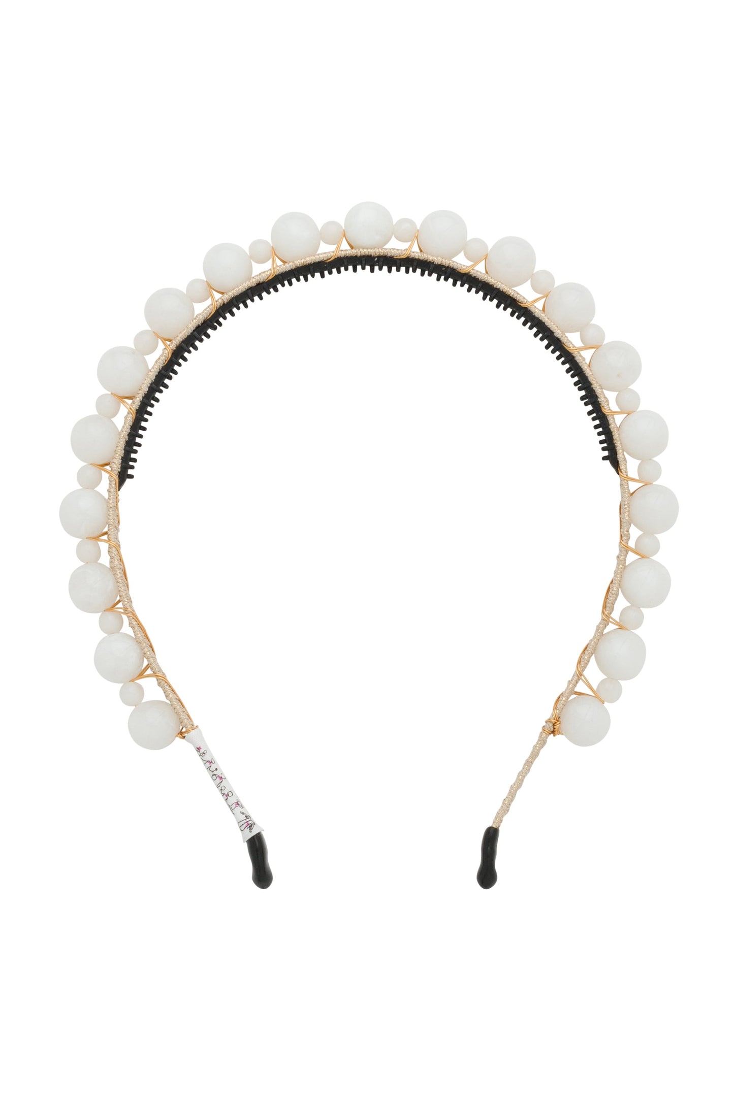 Uneven Marbles Headband - White