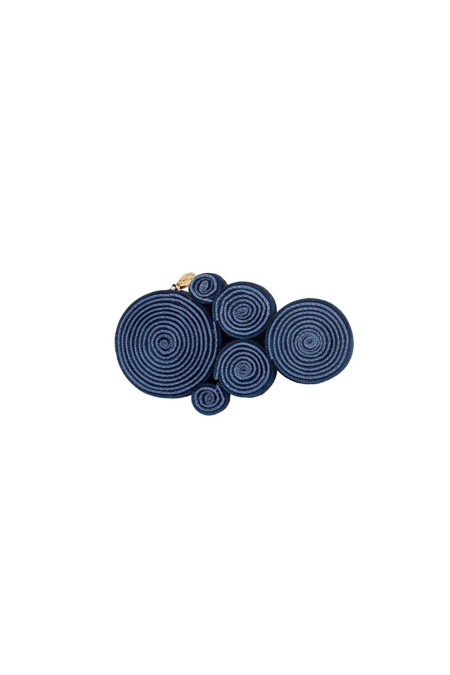 Spiral Clip - Navy Velvet