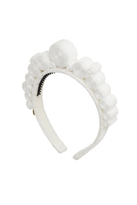 Spiral Headband - White Velvet