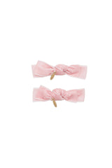 Velvet Ties Clip Set of 2 - Light Pink
