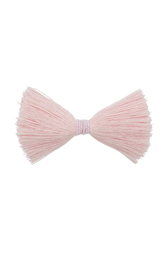 Waterfall Fringe Bow Clip - Light Pink