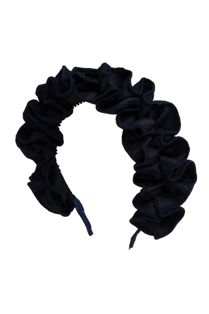 Wave Taffeta Headband - Navy