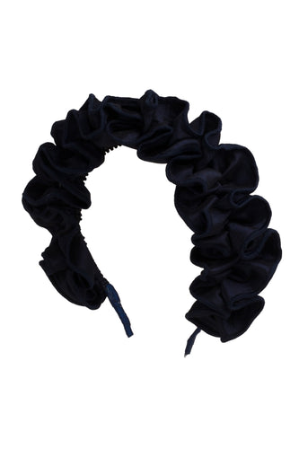 Wave Taffeta Headband - Navy