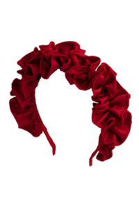 Wave Taffeta Headband - Red