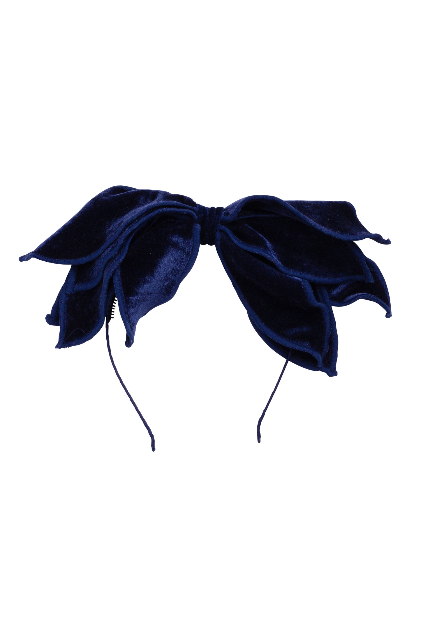 Winter Petals Headband - Navy Velvet