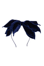Winter Petals Headband - Navy Velvet