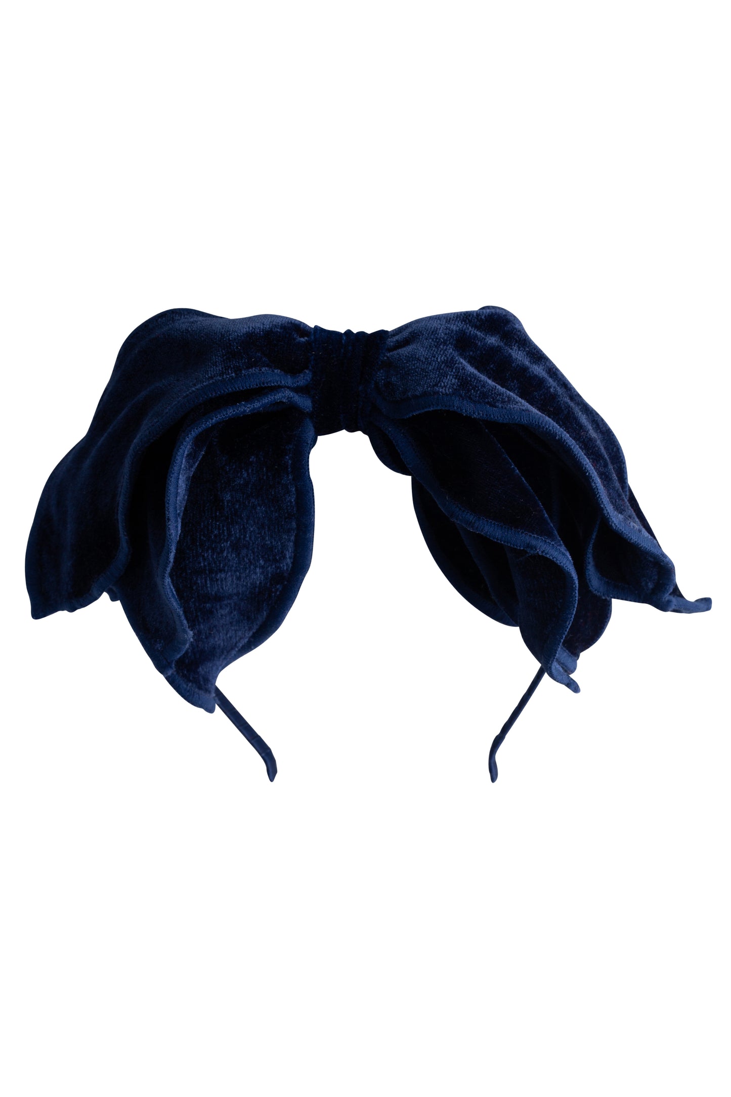 Winter Petals Headband - Navy Velvet
