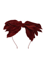 Winter Petals Headband - Rust Lines Velvet