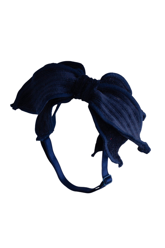 Winter Petals Wrap - Navy Lines Velvet