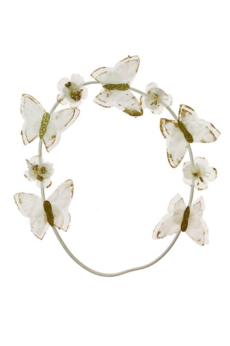 Butterfly Wreath - White/Gold *NEW COLOR*