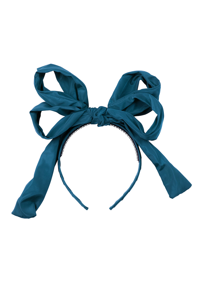 Double Party Bow Headband - Turquoise